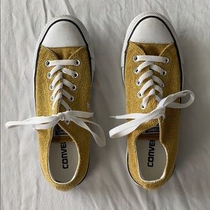 Gold glitter Converse sneakers